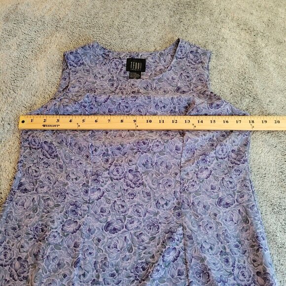 VTg Teddi Dress Sz 6P Purple Floral Maxi Cottagecore Boho Prairie Romantic 16544 - Picture 9 of 10